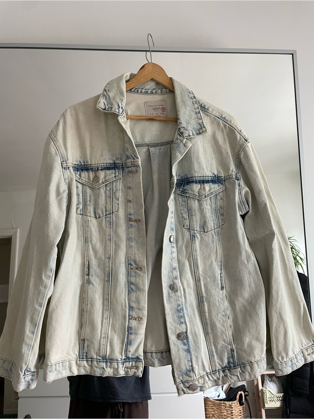 Zara Washed Light Denim Jacket
